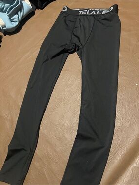 Vetements Black Kids Leggings with Logo Waistband